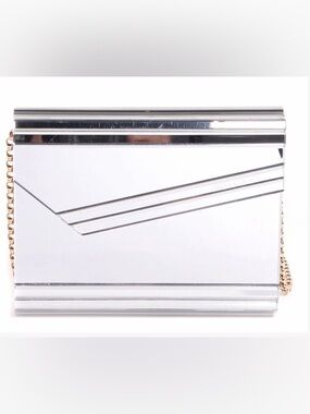 Jimmy Choo candy mirror clutch 
Acrylic Candy mirror  Clutch Silver